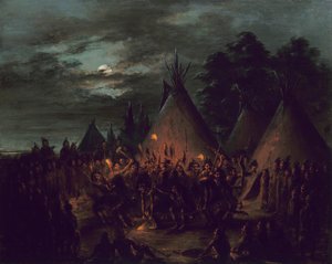 スカルプ・ダンス、スー族 作： George Catlin