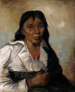 Shin-gós-se-moon、Big Sail、酋長、1836 年。 作： George Catlin