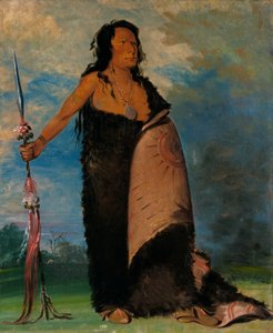 シュー・ド・ガ・チャ、煙、部族の長 作： George Catlin