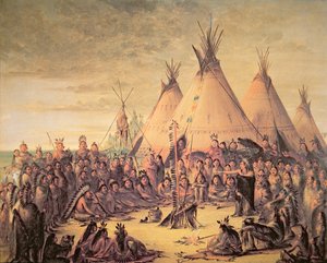 スー・インディアン・カウンシル 作： George Catlin