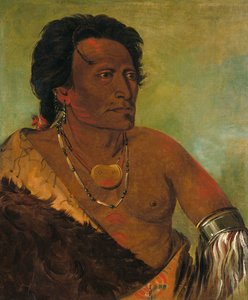 1834 年、部族の 2 番目の酋長、スカイセロカ。 作： George Catlin