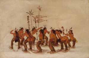 初雪のスノーシューダンス 作： George Catlin