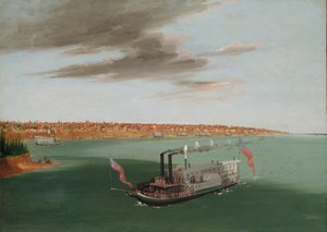 川から見たセントルイス 作： George Catlin