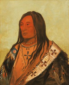 タ・ゼ・ケ・ダ・チャ、引き裂かれた腹、傑出した勇者 作： George Catlin