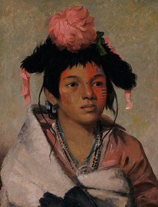 Tcha-cauk-o-ko-maugh、偉大な酋長、少年、 作： George Catlin