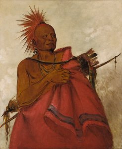 チャトガ、マッド バッファロー、2 人の白人男性の殺人者、1834 年。 作： George Catlin