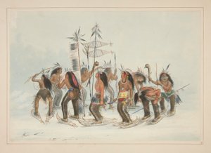 スノーシューダンス、pl。 北米インディアンのポートフォリオから14人 作： George Catlin