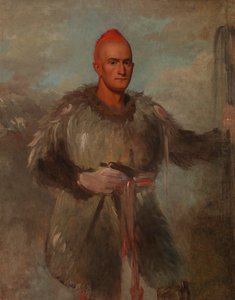 インドの衣装を着たセオドア・バー・カトリン、1840～1841年。 作： George Catlin