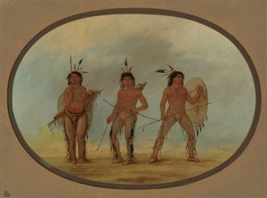 3 人のシャイアン戦士、18611869。 作： George Catlin