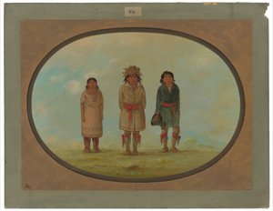 スリー クリーク インディアンズ 作： George Catlin