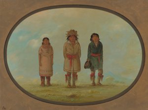 スリー クリーク インディアン、18611869。 作： George Catlin