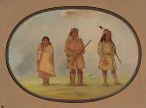 3 人のデラウェア インディアン、18611869。 作： George Catlin