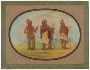 3人のアイオワ・インディアン 作： George Catlin