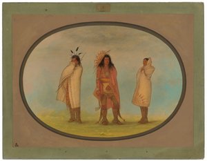 3 人のイロコイ族インディアン 作： George Catlin