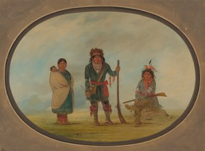 3 人のミックマック インディアン、18611869。 作： George Catlin