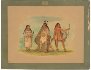 三人のミナタリー・インディアン 作： George Catlin