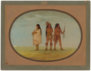 ナバホ・インディアン3人 作： George Catlin