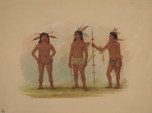 スリー オマグア メン、18541869。 作： George Catlin
