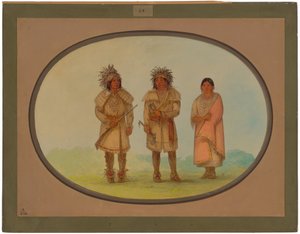 3 つのピオリア インディアン 作： George Catlin