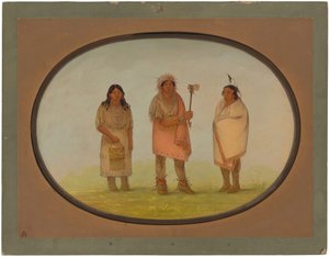 3 人のピアンケショー インディアン 作： George Catlin