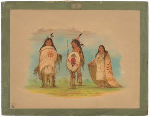 3人のリッカリー・インディアン 作： George Catlin