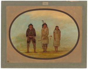 3 人のセリッシュ インディアン 作： George Catlin