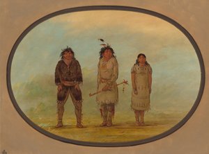 3 人のセリッシュ インディアン、1855 年 1869 年。 作： George Catlin