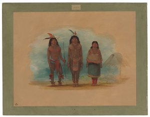 樽間インディアン3人 作： George Catlin