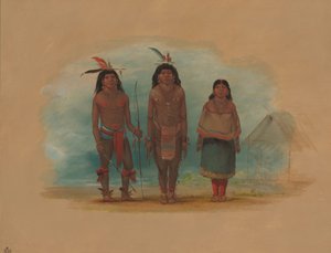 タルマインディアン3人、18541869。 作： George Catlin