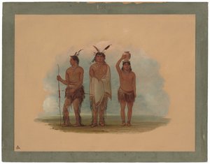3 人のワラワラ インディアン 作： George Catlin