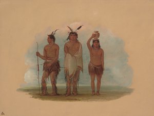 3 人のワラワラ インディアン、18551869。 作： George Catlin