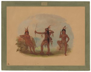 3 つの Woyaway インディアン 作： George Catlin