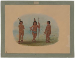 三人の若いトボメン 作： George Catlin