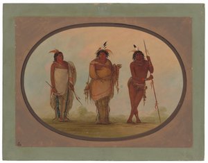 三人のゆまやインディアン 作： George Catlin