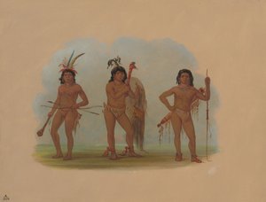 3 人のズルマティ インディアン、18541869。 作： George Catlin