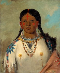 Tís-se-wóo-na-tís, 彼女の膝を洗う女, 酋長の妻, 1832.