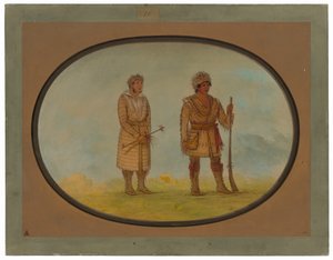 2 つのチェロキー チーフ 作： George Catlin