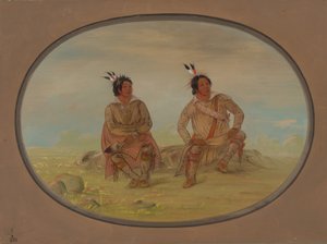 2 人のチョクトー インディアン、18611869。 作： George Catlin