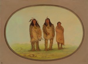 2 人のネズパース戦士と 1 人の少年、18551869。 作： George Catlin