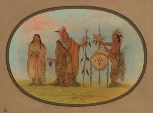 2 人のソーキー チーフと 1 人の女性、18611869。 作： George Catlin