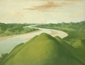 テキサス州クロス・ティンバーズ」の眺め 作： George Catlin