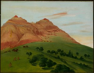 セントルイス上空1900マイル、グランド・デトゥールの眺め 作： George Catlin