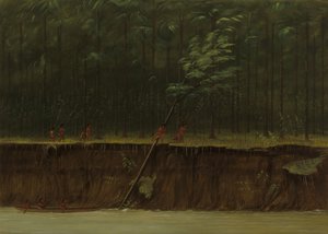 ミシシッピ川下流域の眺め、18611869。 作： George Catlin