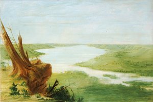 セント クロイ湖の眺め、ミシシッピ州北部、1835 ～ 1836 年。