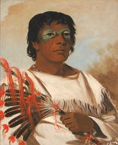 Wah-pe-kée-suck、Black Hawk の顧問、Prophet と呼ばれる White Cloud、1832 年。 作： George Catlin