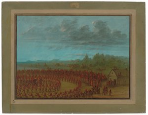 サウキー族のウォーダンス 作： George Catlin
