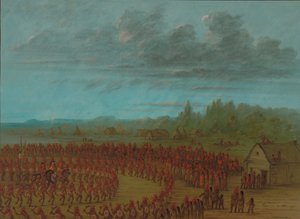 Saukies のウォー ダンス、18611869。 作： George Catlin