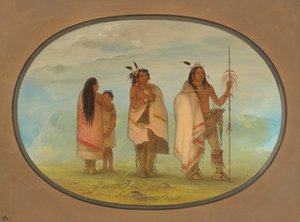 Weeco チーフ、彼の妻、そして戦士、18611869。 作： George Catlin