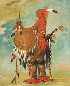 Wáh-pa-ko-lás-kuk、熊の足跡、1835 年。 作： George Catlin