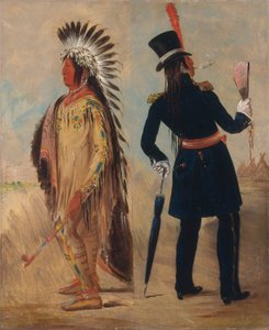 ウィ・ジュン・ジョン、ハトの卵の頭（光） ワシントンを往き、ワシントンから帰る 作： George Catlin